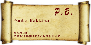 Pentz Bettina névjegykártya